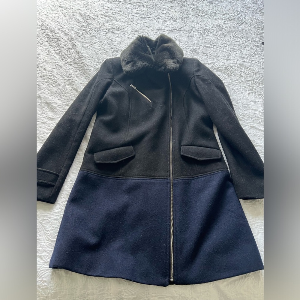 Pea coat, dark blue and black, brand: Mossimo, size S